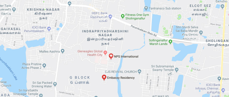 NPSI Chennai Location map